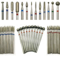 Coffret de 10 fraises diamant de formes assorties pour micromoteur à ongles, mandrin 2,35 mm